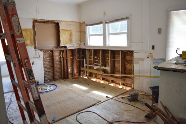 Bathroom Demolition in Brick