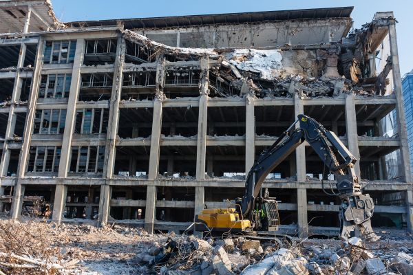Commercial Building Demolition in Brick