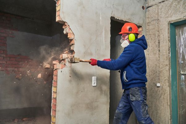 Concrete Wall Demolition in Brick
